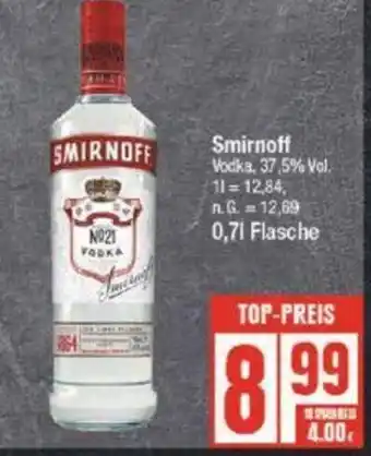 Edeka Smirnoff Vodka 0,7 l Flasche Angebot