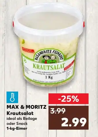Kaufland MAX & MORITZ Krautsalat 1-kg-Eimer Angebot
