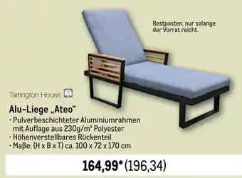 METRO Tarrington House Alu-Liege „Ateo" Angebot