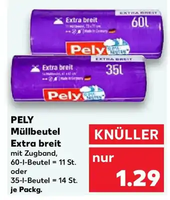 Kaufland PELY Müllbeutel Extra breit Angebot