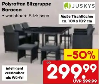 Netto Marken-Discount JUSKYS Polyrattan Sitzgruppe Baracoa Angebot