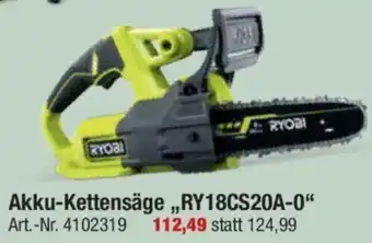 toom Baumarkt RYOBI Akku-Kettensäge „RY18CS20A-0" Angebot