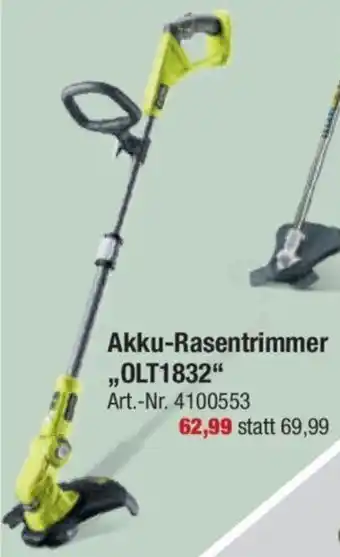 toom Baumarkt RYOBI Akku-Rasentrimmer „OLT1832" Angebot