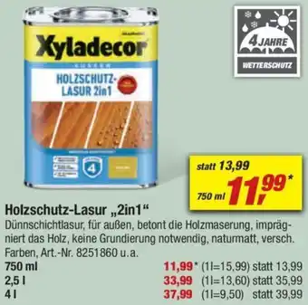 toom Baumarkt Xyladecor Holzschutz-Lasur ,,2in1" Angebot