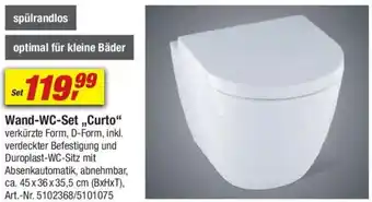 toom Baumarkt Wand-WC-Set „Curto" Angebot