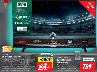 Lidl TOSHIBA 4K-Ultra-HD Smart-TV Angebot