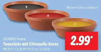 Lidl LIVARNO home Tonschale mit Citronella-Kerze Angebot