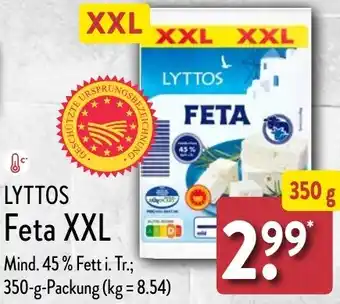 Aldi Nord LYTTOS Feta XXL 350 g Packung Angebot