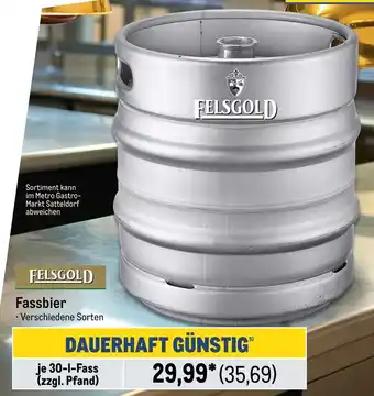 METRO FELSGOLD Fassbier je 30-L Angebot