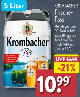 Aldi Nord KROMBACHER Frische-Fass 5 Liter Angebot