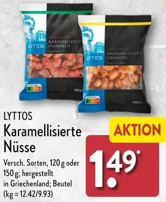 Aldi Nord LYTTOS Karamellisierte Nüsse 120 g oder 150 g Angebot