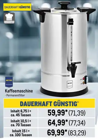 METRO METRO PROFESSIONAL Kaffeemaschine Angebot