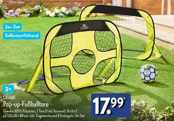 Aldi Nord CRANE Pop-up-Fußballtore Angebot