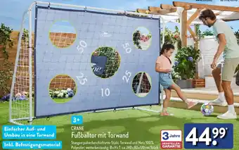 Aldi Nord CRANE Fußballtor mit Torwand Angebot