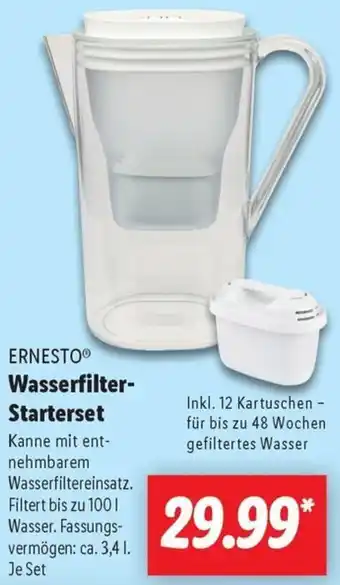 Lidl ERNESTO Wasserfilter Starterset Angebot