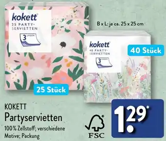 Aldi Nord KOKETT Partyservietten Angebot