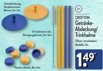 Aldi Nord CROFTON Getränke Abdeckung/ Trinkhalme Angebot