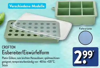 Aldi Nord CROFTON Eisbereiter/Eiswürfelform Angebot