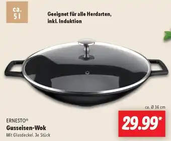 Lidl ERNESTO Gusseisen-Wok Angebot