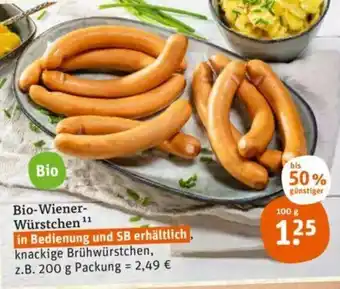 tegut Bio-Wiener-Wurstchen 100g Angebot