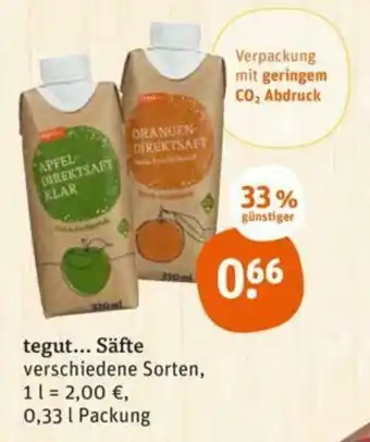 tegut tegut... Safte 330ml Angebot