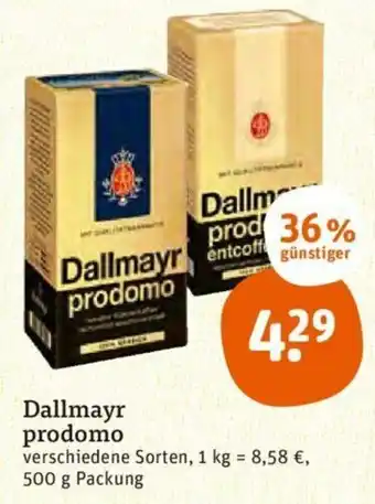 tegut Dallmayr Prodomo 500g Angebot