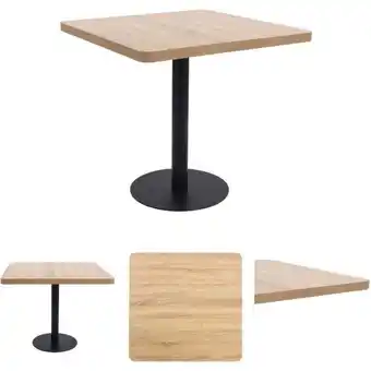 ManoMano The Living Store Bistrotisch Hellbraun 80x80 cm MDF - Esstische - Braun Angebot