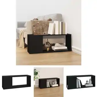 ManoMano The Living Store TV-Schrank Schwarz 80x24x32 cm Holzwerkstoff - TV-Möbel - Schwarz Angebot