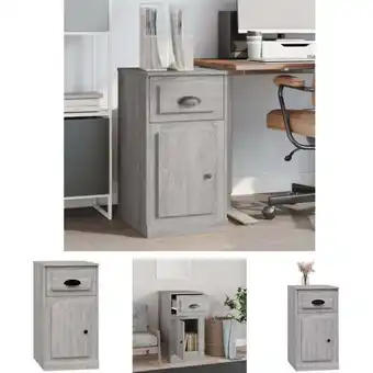 ManoMano The Living Store Beistellschrank mit Schublade Grau Sonoma 40x50x75 cm - Aufbewahrungsschränke & Schließfächer - Grau Angebot