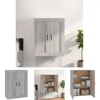 ManoMano The Living Store Hängeschrank Grau Sonoma 69,5x32,5x90 cm - Sideboards - Grau Angebot