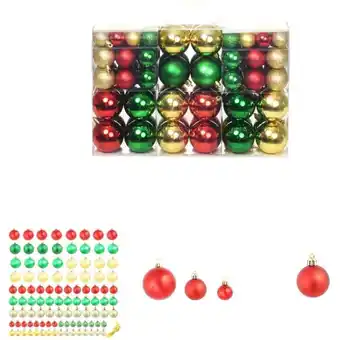 ManoMano Weihnachtskugeln 100 Stk. Rot/Golden/Grün - Weihnachtsbaumschmuck - Mehrfarbig Angebot