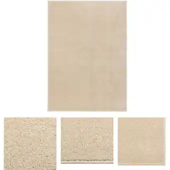 ManoMano The Living Store Teppich Kurzflor 120x170 cm Beige - Teppiche - Beige Angebot