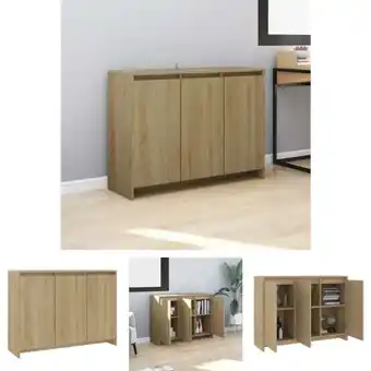 ManoMano The Living Store Sideboard Sonoma-Eiche 102x33x75 cm Holzwerkstoff - Sideboards - Beige Angebot