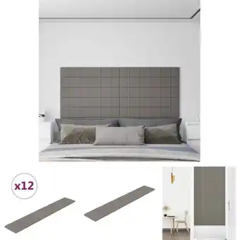 ManoMano The Living Store Wandpaneele 12 Stk. Hellgrau 90x15 cm Samt 1,62 m² - Wandverkleidung - Grau Angebot