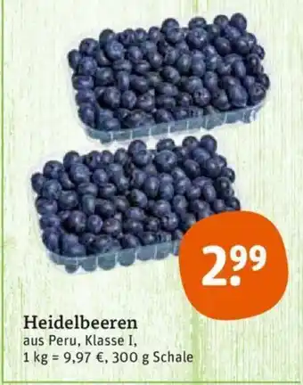 tegut Heidelbeeren 300g Angebot