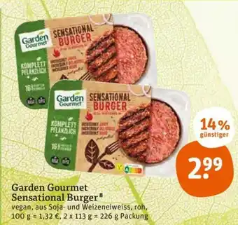 tegut Garden Gourmet Sensational Burger 226g Angebot