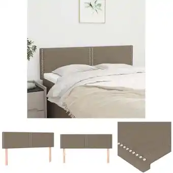 ManoMano The Living Store Kopfteile 2 Stk. Taupe 72x5x78/88 cm Stoff - Kopf- & Fußenden - Taupe Angebot