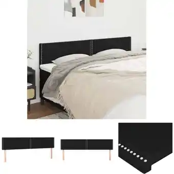 ManoMano The Living Store Kopfteile 2 Stk. Schwarz 80x5x78/88 cm Stoff - Kopf- & Fußenden - Schwarz Angebot