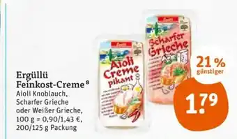 tegut Ergullu Feinkost-Creme 200/125g Angebot