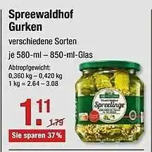 V Markt Spreewaldhof Gurken Angebot