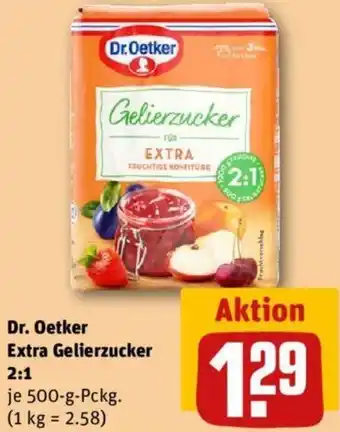 REWE Dr. Oetker Extra Gelierzucker 2:1, 500 g Pckg. Angebot