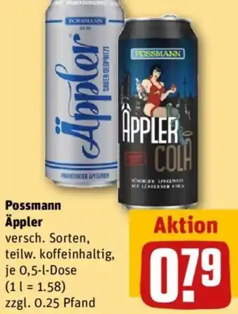 REWE Possmann Äppler 0,5 L Dose Angebot