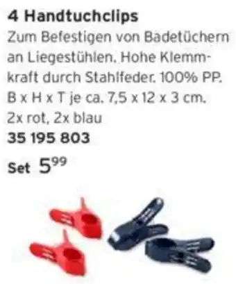 Tchibo 4 Handtuchclips Angebot