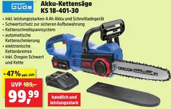 Thomas Philipps Güde Akku-Kettensäge KS 18-401-30 Angebot