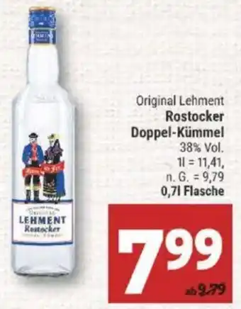 Marktkauf Original Lehment Rostocker Doppel-Kümmel 0,7 L Flasche Angebot