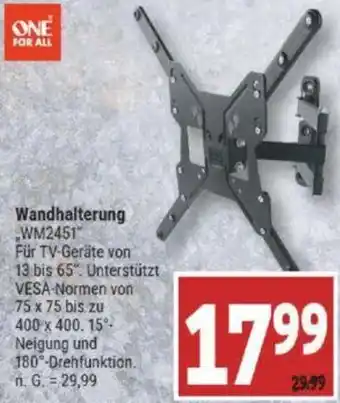 Marktkauf ONE FOR ALL Wandhalterung WM2451 Angebot