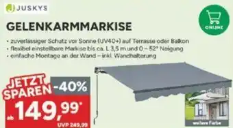 Marktkauf JUSKYS GELENKARMMARKISE Angebot