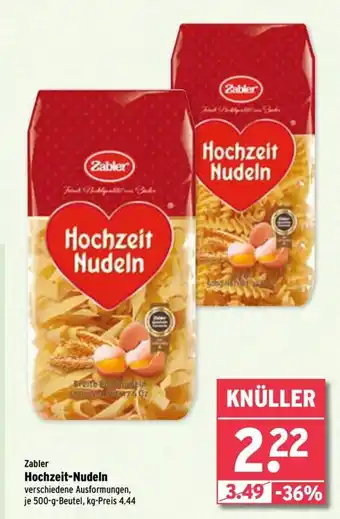 Wasgau Zabler Hochzeit-Nudeln 500g Angebot