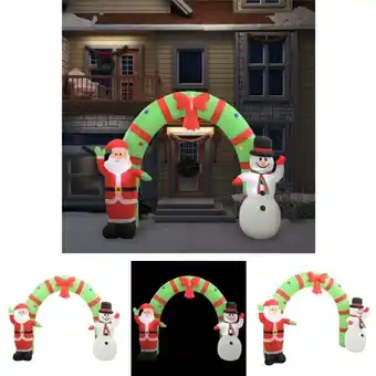 ManoMano The Living Store Aufblasbarer Weihnachtsmann und Schneemann Deko Bogen LED 223cm - Weihnachtsbeleuchtung Angebot