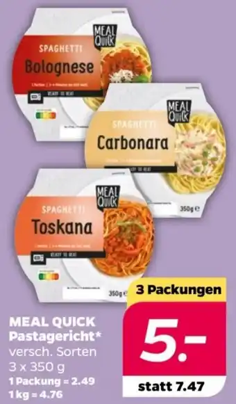 NETTO MEAL QUICK Pastagericht 3 x 350 g Angebot